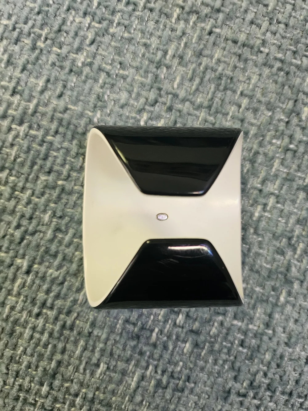 ✨ RARE FIND: Vintage 2001 Chanel Black & White Resin CC Cuff ✨